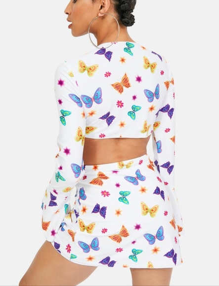 Butterfly high waisted skirt - Picture 2 of 6